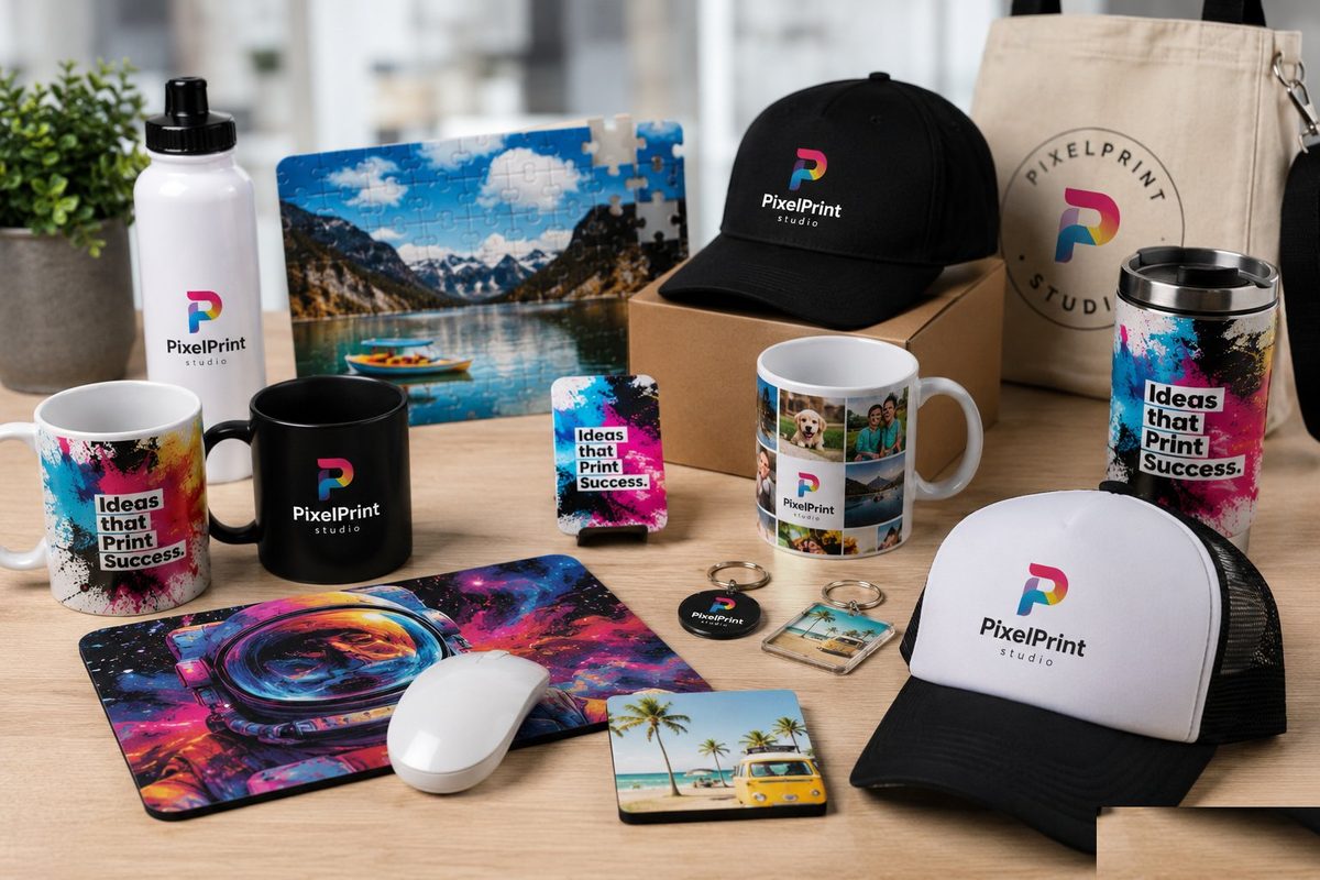 Sublimación: tazones, puzzles, gorras, mouse pads y más productos personalizados